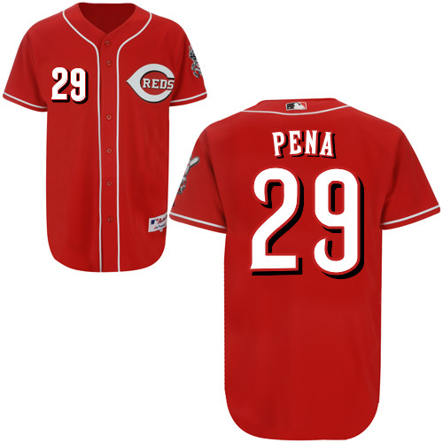 Brayan Pena #29 MLB Jersey-Cincinnati Reds Men's Authentic Red Baseball Jersey